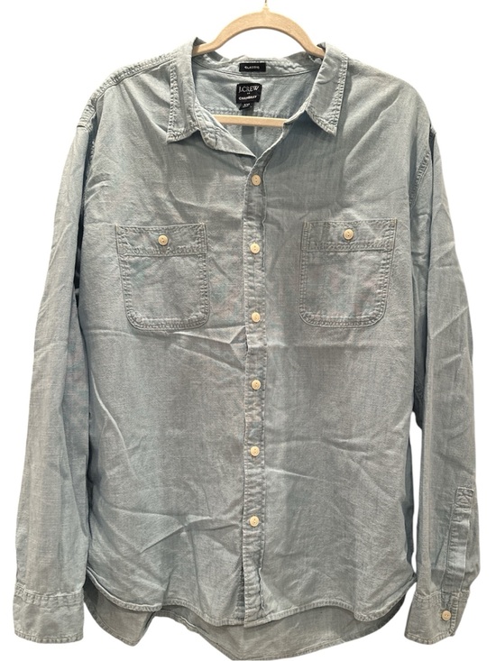 J. Crew Factory Tops - J. Crew Factory Chambray Classic Button Down Top Neutral Versatile Sz 2X